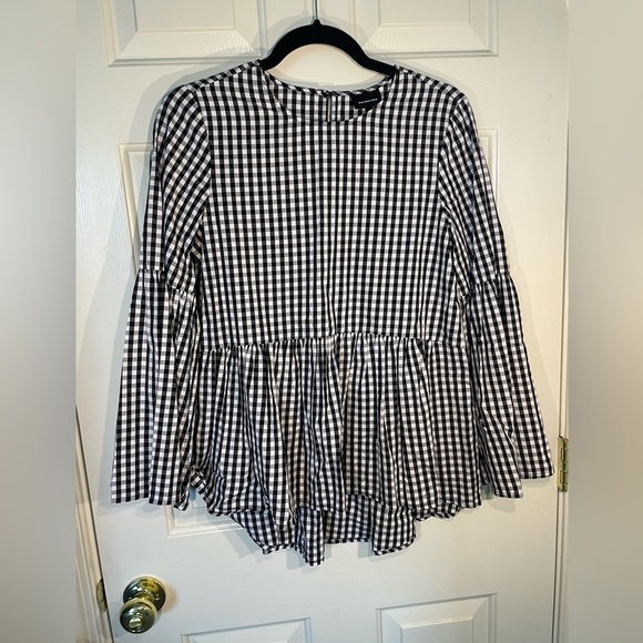 Who What Wear buffalo plaid blouse xs - Picture 1 of 6